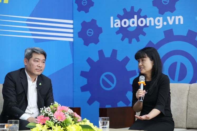 Bà Trương Thị Chí Bình, Phó Chủ tịch kiêm Tổng thư ký Hiệp hội Công nghiệp hỗ trợ Việt Nam (VASI) nêu ý kiến. Ảnh: Tô Thế