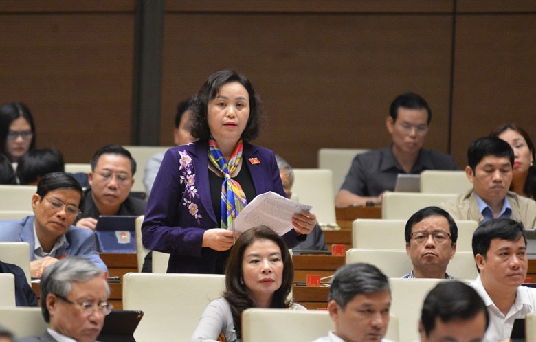 Đại biểu Cao Thị Xuân (đoàn Thanh Hóa). Ảnh quochoi.vn