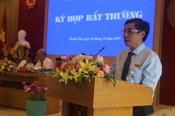 Ông Lê Đức Vinh là chủ tịch UBND tỉnh Khánh Hòa đầu tiên bị cách chức tất cả các chức vụ trong Đảng khi còn đương chức. Ảnh:P.L