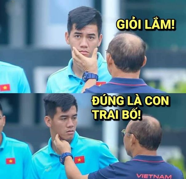 Đến cả bố Park Hang-seo còn không tin con trai mình lập siêu phẩm đẹp như vậy luôn. Ảnh: Fandom Owker