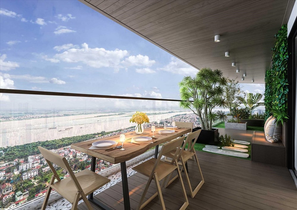 Với tầm view đẹp, các cư dân có thể tận hưởng những bữa ăn tại gia giống như ở các khách sạn sang trọng khác.