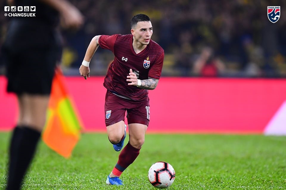 Tristan Do thể hiện phong độ bạc nhược trong trận thua 1-2 của tuyển Thái Lan trước Malaysia mới đây. Ảnh: FAT