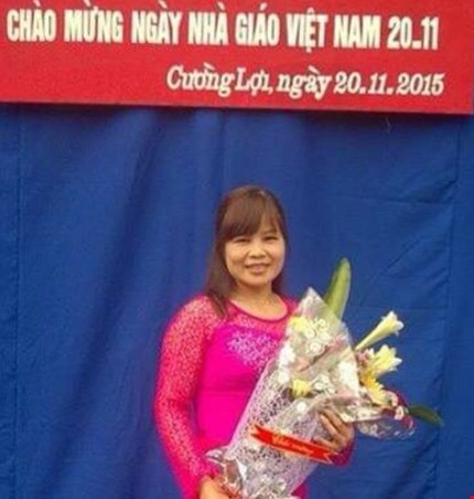 Niềm hạnh phúc khi còn được đi dạy của chị Nụ. Ảnh: NVCC.
