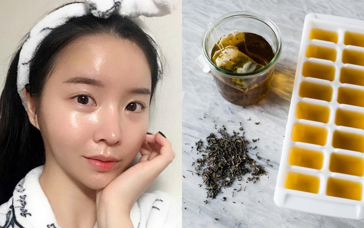 Sử dụng trà làm đá lạnh cũng là một cách hiệu quả để loại bỏ nhờn. Ảnh: T. L.