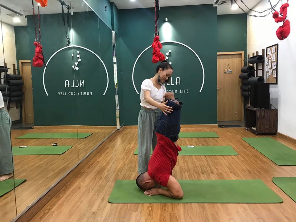 Anh Lợi thường xuyên tập gym để duy trì sức khỏe.