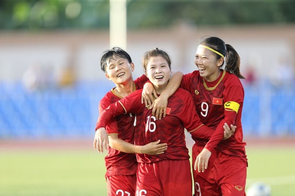 Dương Thị Vân đã ghi bàn thắng mở tỉ số trận đấu. Ảnh: D.P