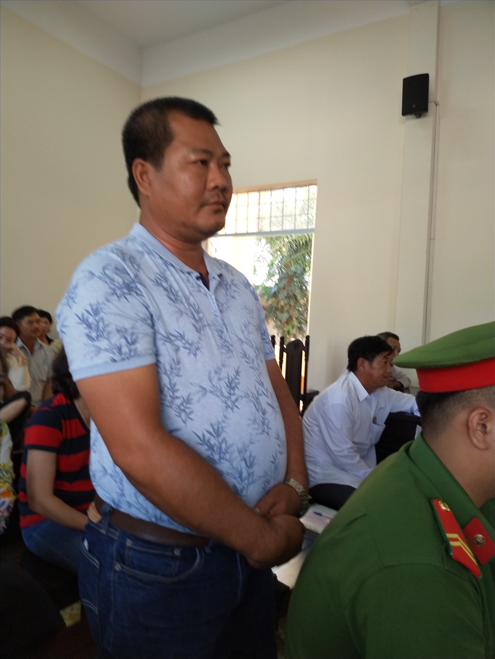 Ông Hồ Thanh Nhàn - Giám đốc CTy TNHH Thạnh Đức - tại phiên tòa. Ảnh: K.Q