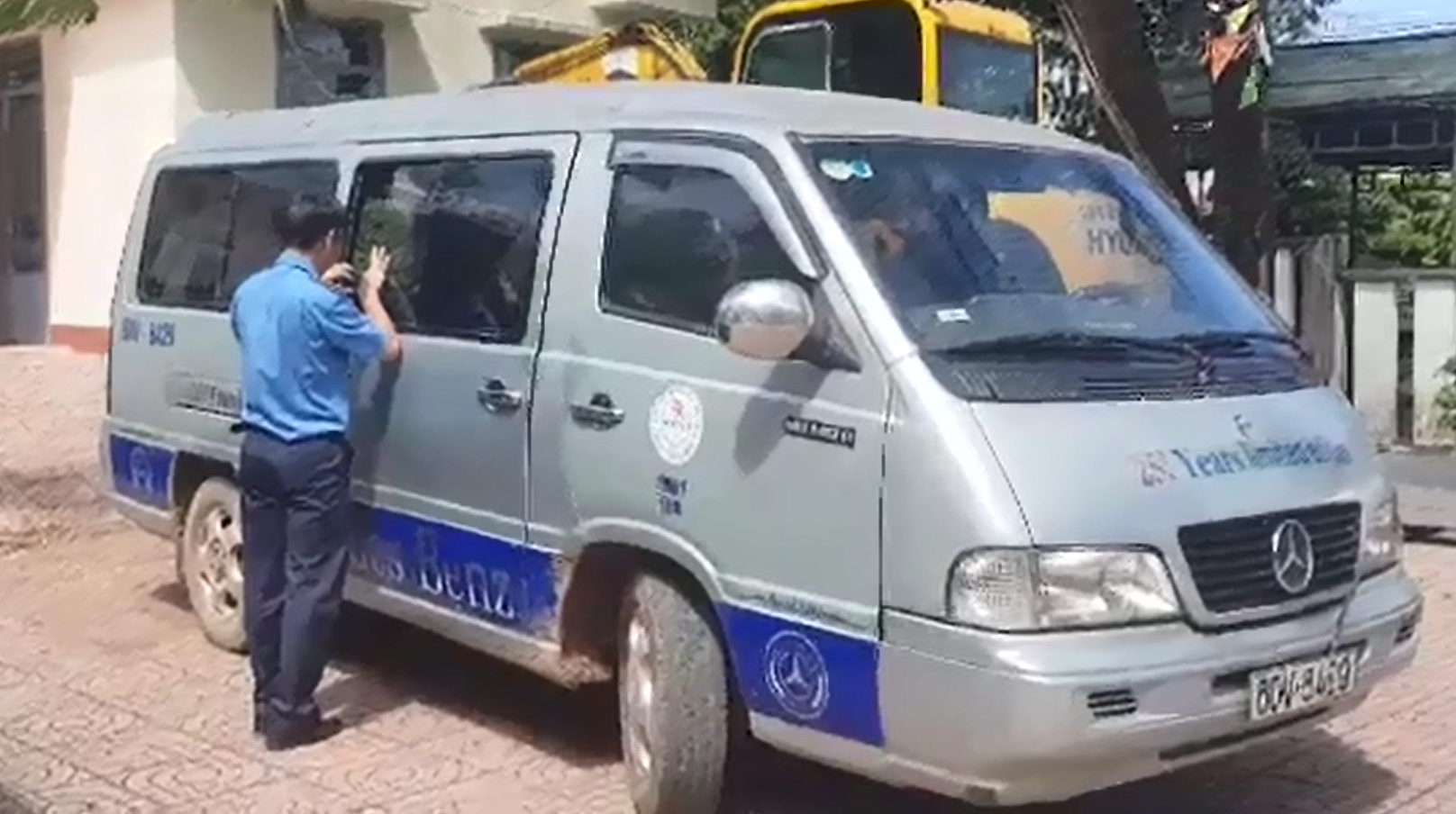 Chiếc xe trong vụ việc. Ảnh: HAC