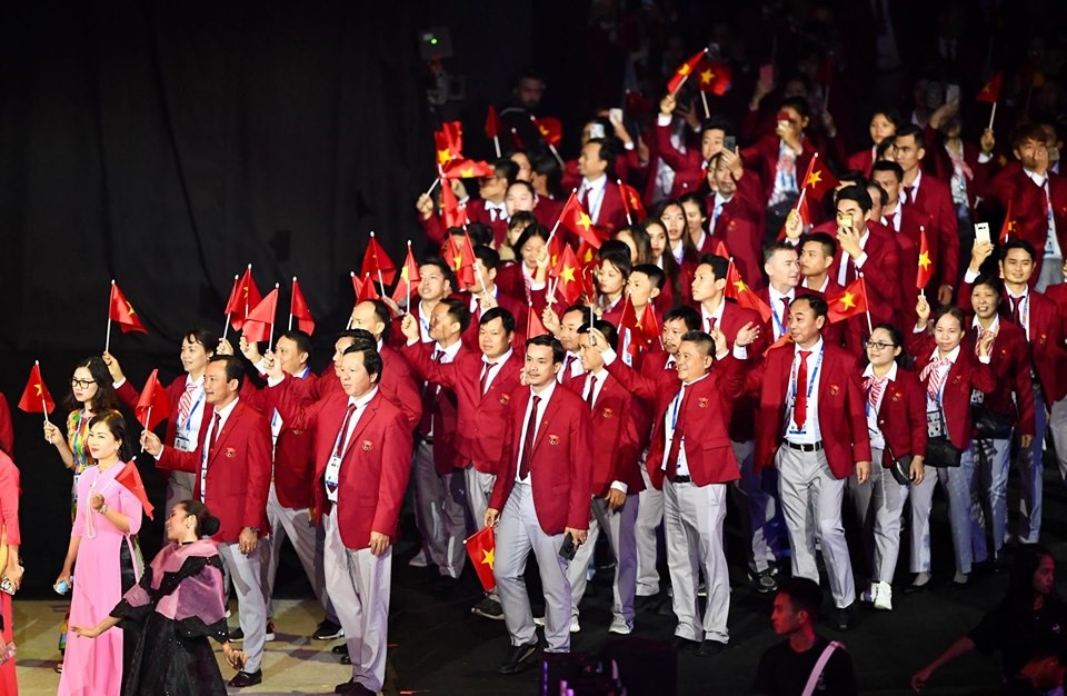 Đoàn Thể thao Việt Nam xuất hiện thứ 10. Ảnh: Anh Tuấn