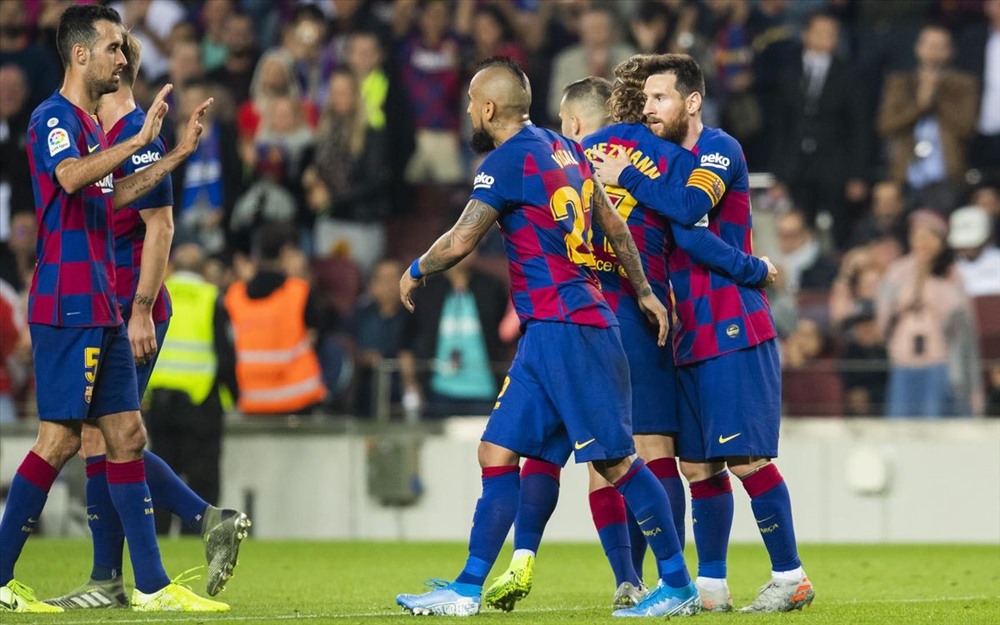 Barca đang vượt trội ở bảng F. Ảnh: Getty.