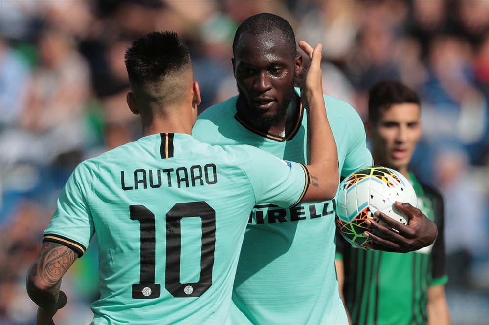 Cặp đôi “song sát” của Inter. Ảnh: Getty.