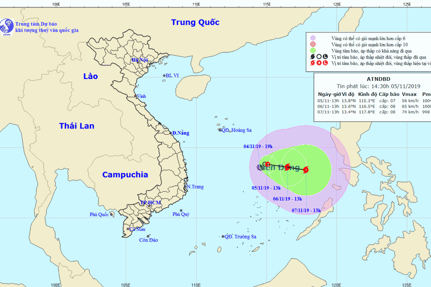 Áp thấp nhiệt đới giật cấp 9, khả năng mạnh thành bão