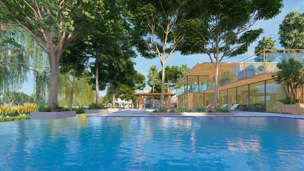 Phối cảnh hồ bơi hiện đại Aqua City