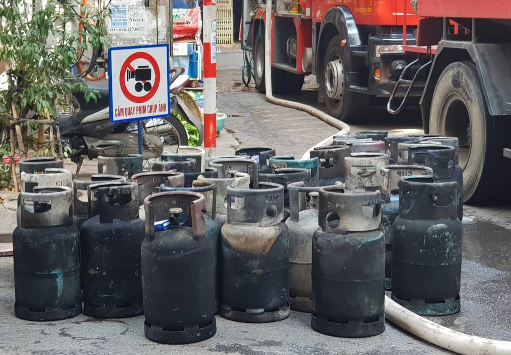 Hiện trường vụ nổ bình gas ở Hà Nội ngày 29.11.