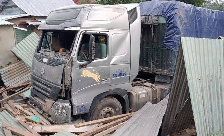 Hiện trường vụ tai nạn. Ảnh: L.T