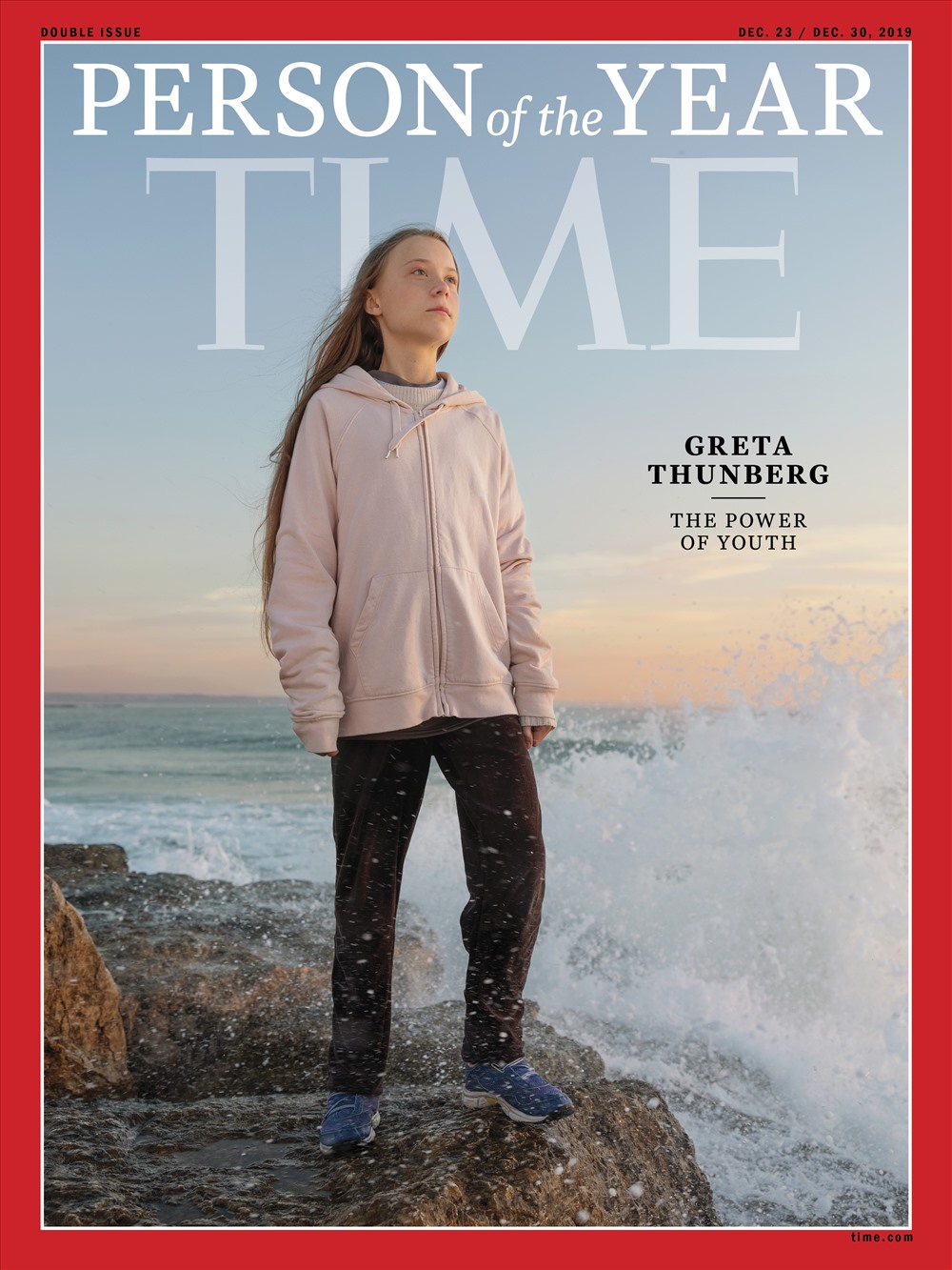 Greta Thunberg được vinh danh là Nhân vật của năm 2019. Ảnh: Time.