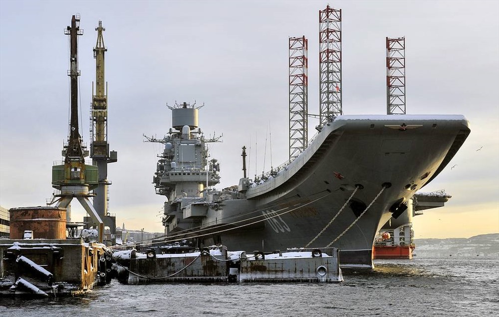 Tàu sân bay Đô đốc Kuznetsov. Ảnh: Tass.