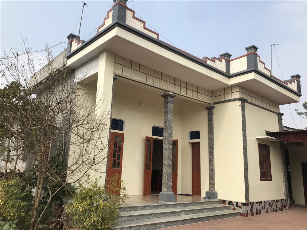 Căn nhà nhỏ cầu thủ Đoàn Văn Hậu ở quê nhà xã Hồng Minh, huyện Hưng Hà, tỉnh Thái Bình. Ảnh Mai Dung