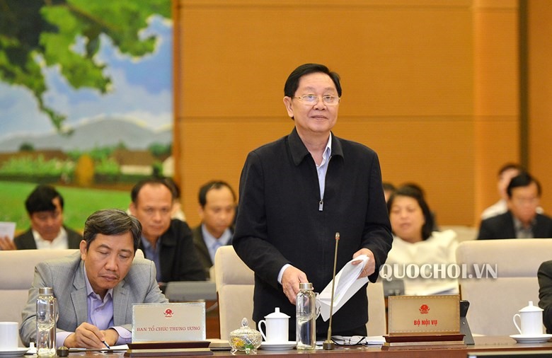 Bộ trưởng Bộ Nội vụ Lê Vĩnh Tân. Ảnh Quochoi.vn