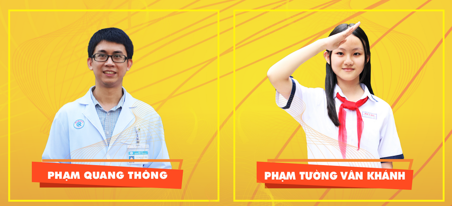 Bác sĩ Phạm Quang Thông và học sinh Phạm Tường Vân Khánh