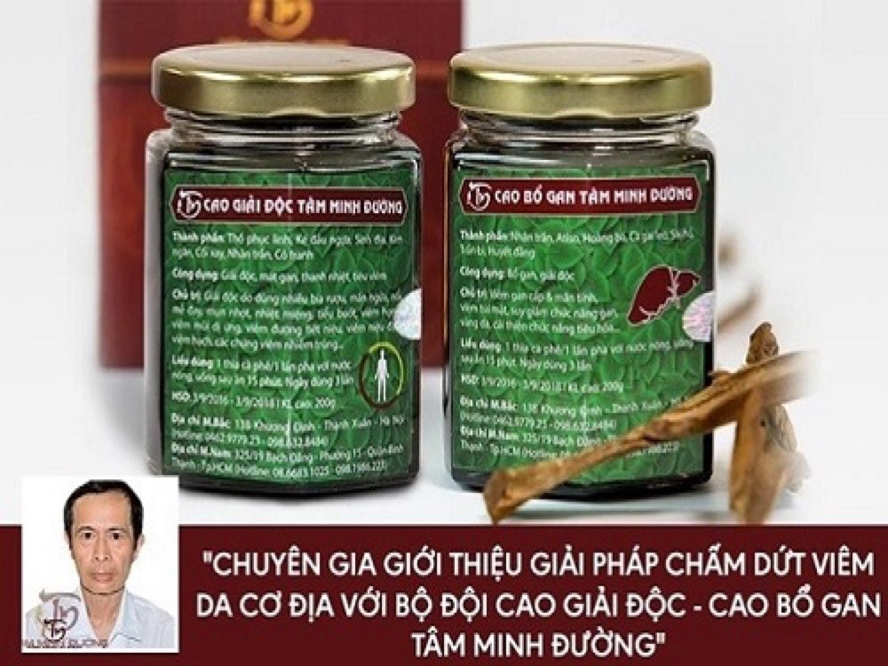 Cao Giải Độc và Cao Bổ Gan giúp chữa viêm da cơ địa dứt điểm, không tái phát