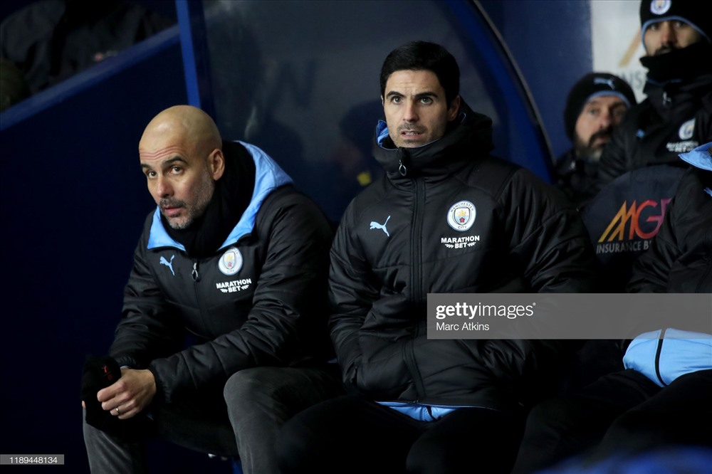 Arteta và Pep đã cùng làm việc ở Man City. Ảnh: Getty