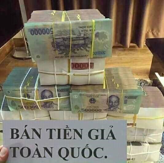 Ảnh quảng cáo của một Facebook rao bán tiền giả. Ảnh chụp màn hình