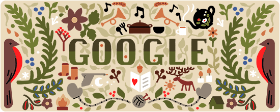 Doodle mừng kỳ nghỉ lễ năm 2018. Ảnh: Google.
