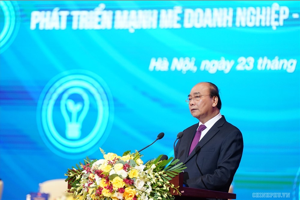 Thủ tướng Nguyễn Xuân Phúc phát biểu khai mạc Hội nghị. Ảnh: VGP/Quang Hiếu