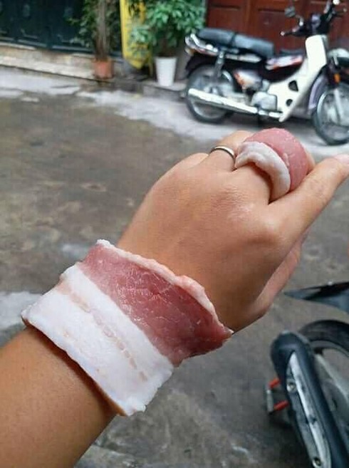 Thịt lợn được ví như một món trang sức.