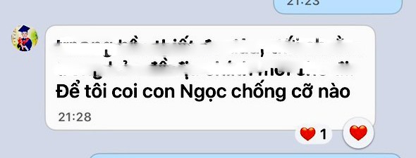 Đoạn tin nhắn cho thấy ông Kỳ rất muốn “ăn thua” với người ông nghi là đã cung cấp thông tin cho Báo Lao Động. Ảnh: cơ quan chức năng xã Gành Dầu cung cấp.
