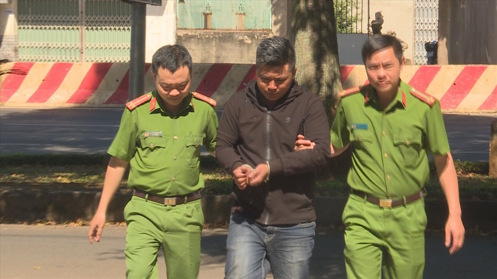 Đối tượng Hà Ngọc Tú bị bắt giữ. Ảnh; Công an cung cấp.