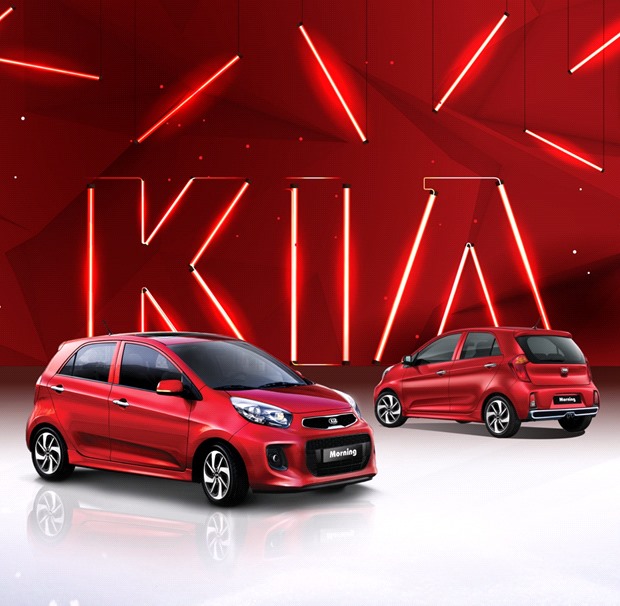 Kia Morning với nhiều lựa chọn màu sắc.