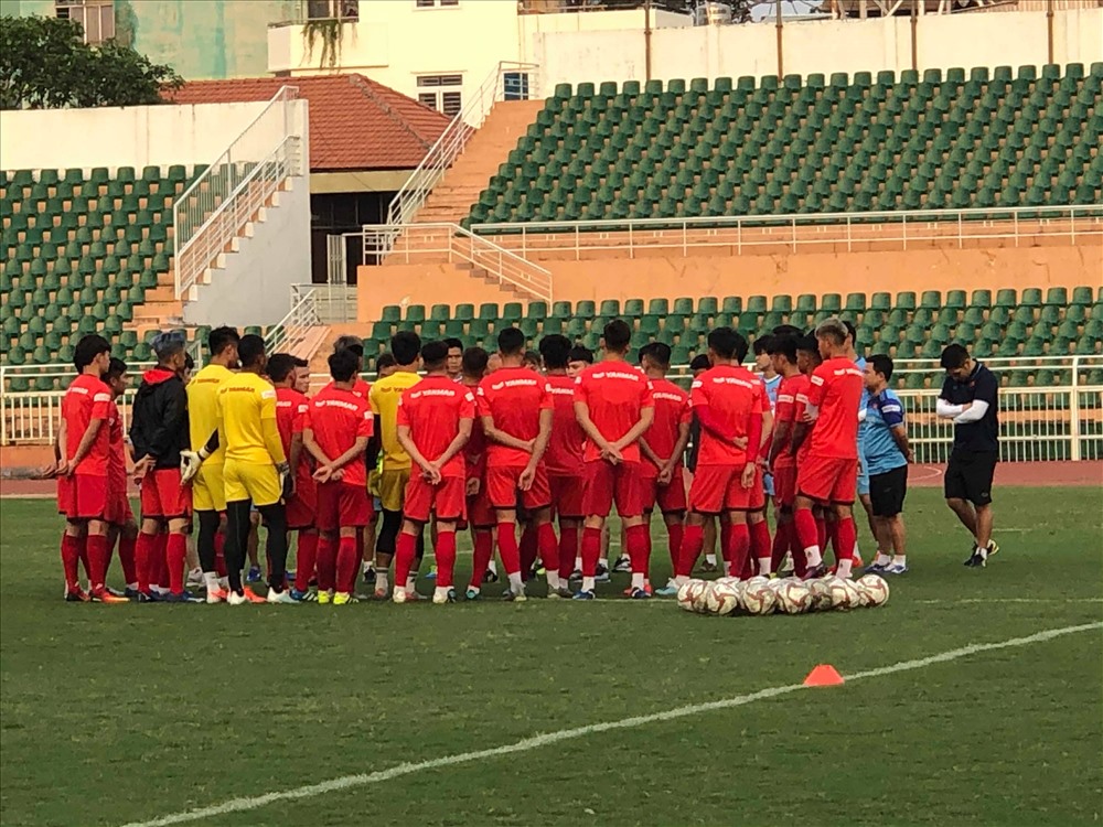 U23 Việt Nam sẽ tập luyện tại TP.HCM đến thời điểm lên đường sang Thái Lan vào ngày 1.1.2020. Ảnh: Đ.T