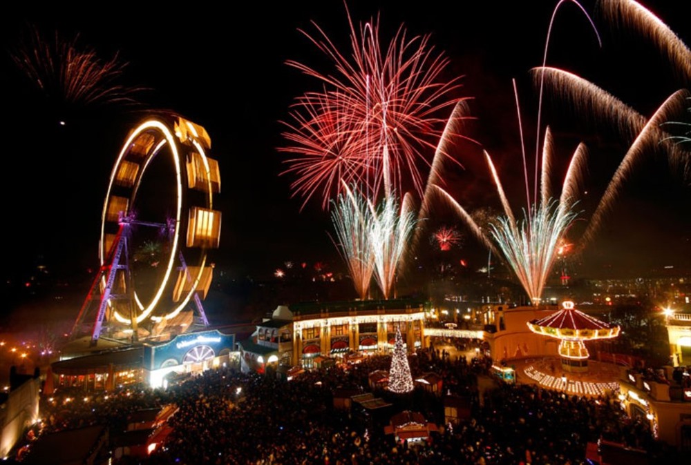 Pháo hoa mừng năm mới ở Áo. Ảnh: Getty Images