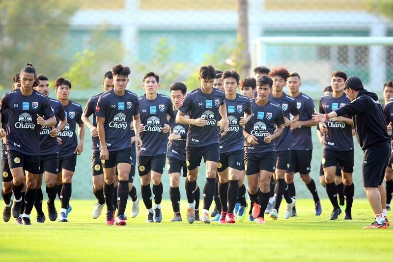 U23 Thái Lan hướng tới mục tiêu giành vé dự Olympic Tokyo 2020. Ảnh: Siam Sport
