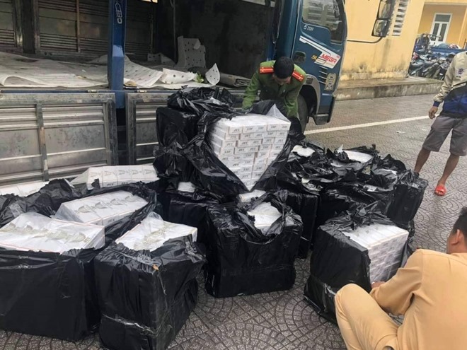 Toàn bộ số thuốc lá lậu đã bị tạm giữ.
