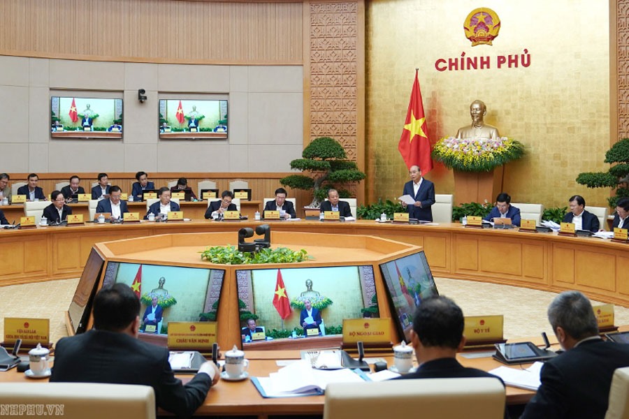 Phiên họp thường kỳ Chính phủ tháng 11 năm 2019. Ảnh: VGP