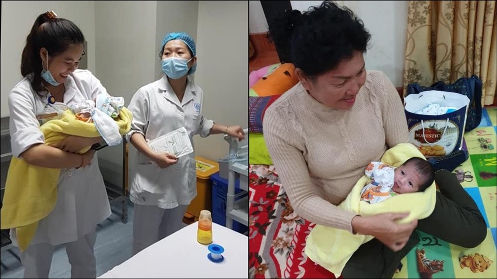 Bé Palamy Inthapattha sau ca phẫu thuật thành công tại bệnh viện Nhi Trung ương. Ảnh: PV.