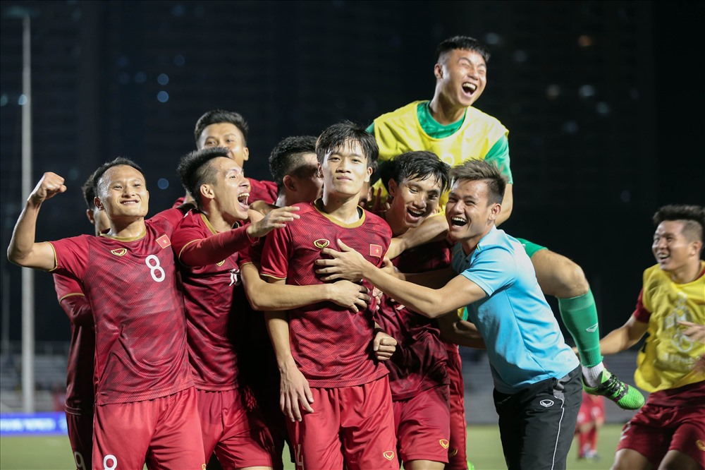 U22 Việt Nam phải đá “xanh chín““ với U22 Thái Lan để quyết định tấm vé vào bán kết SEA Games 30. Ảnh: D.P