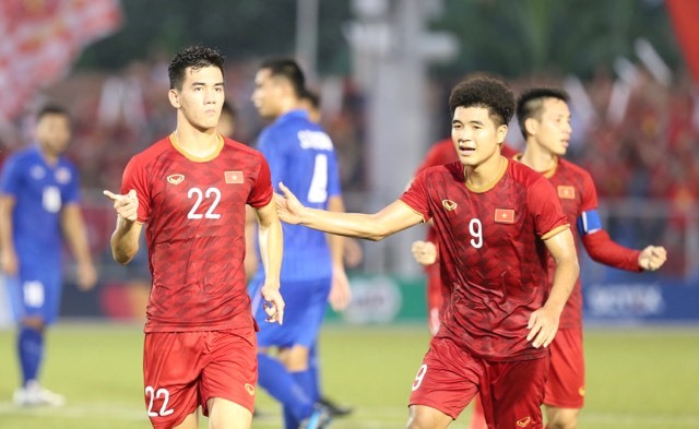 U22 Việt Nam đã giành vé vào bán kết. Ảnh: D.P
