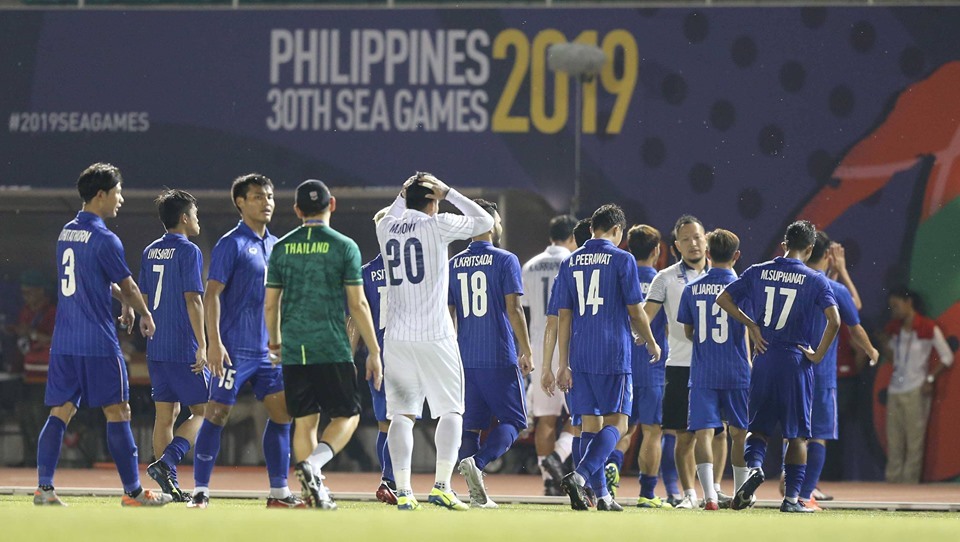 U22 Thái Lan đã thành cựu vương SEA Games. Ảnh: D.P