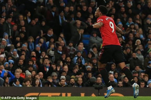 Martial nhân đôi cách biệt. Ảnh: Getty.