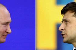 Cuộc gặp lịch sử đầu tiên giữa hai tổng thống khác biệt Putin-Zelensky