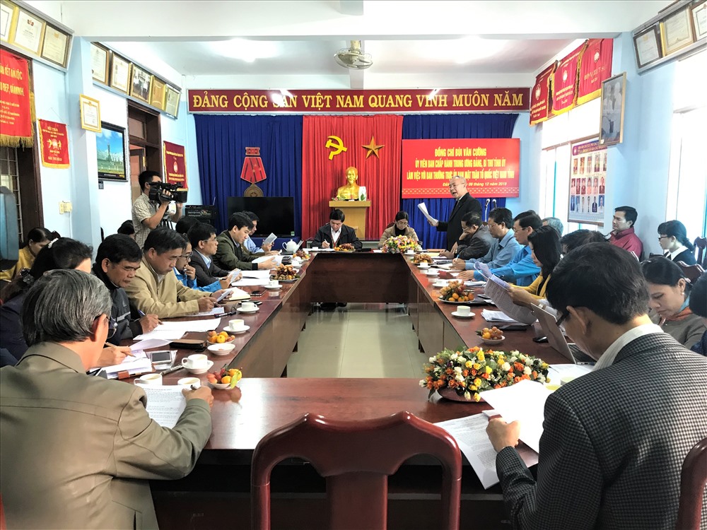 Toàn cảnh buổi làm việc. Ảnh; B.T