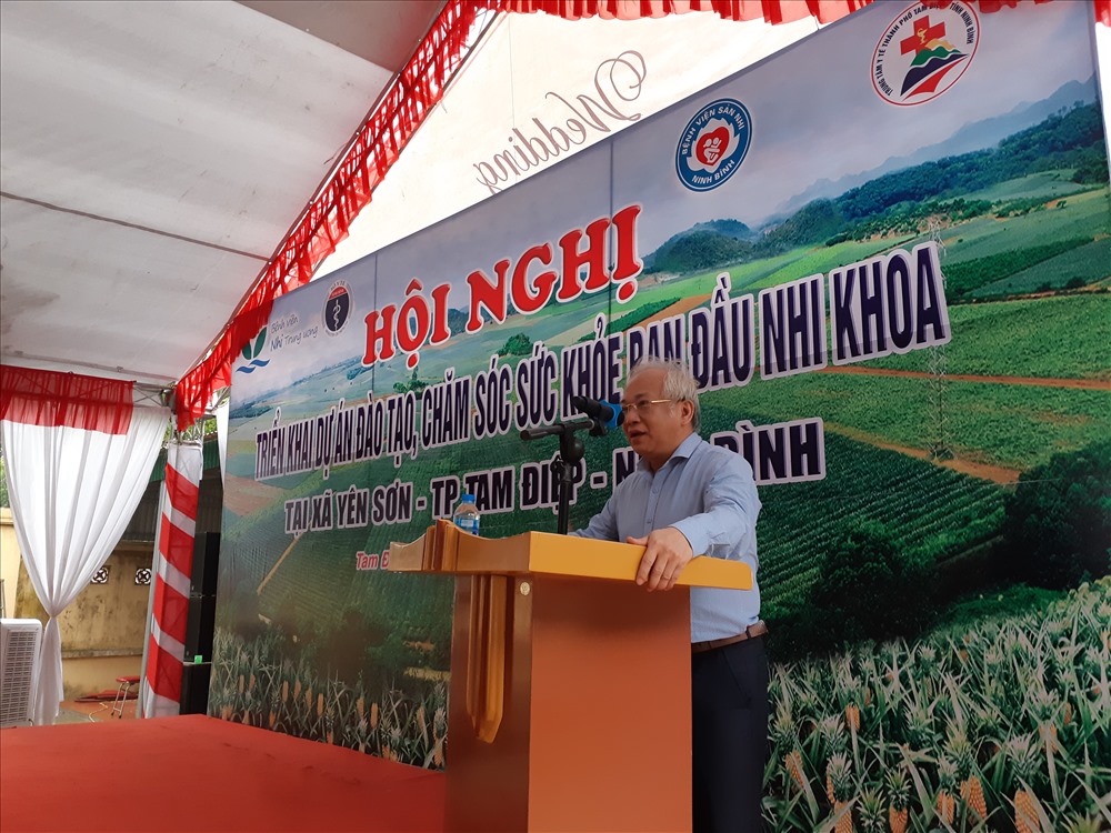 GS Lê Thanh Hải phát biểu tại buổi lễ. Ảnh: X.T