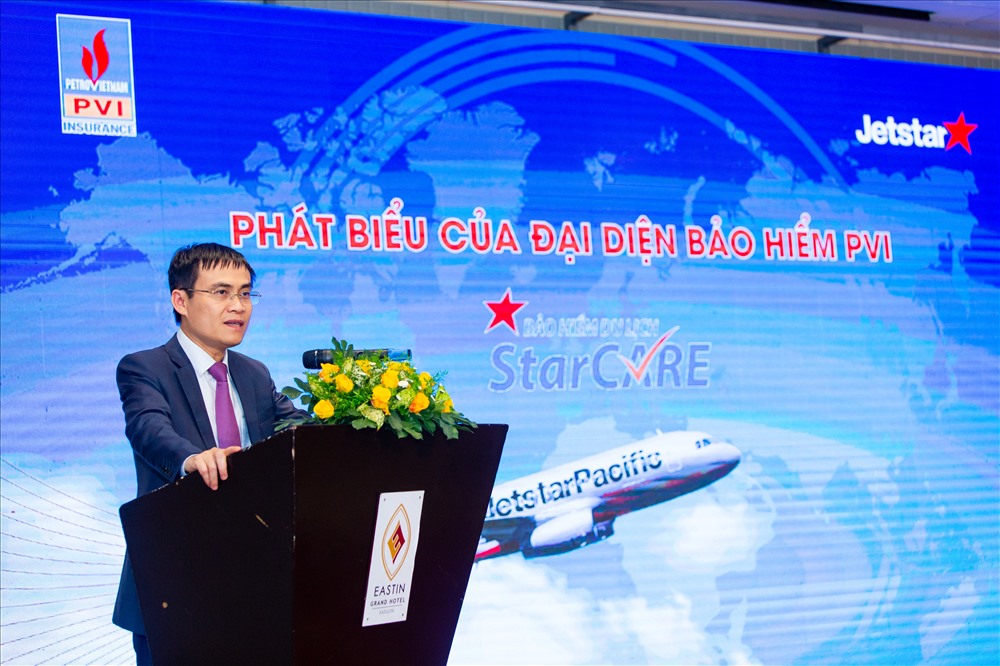 Ông Trương Quốc Lâm – Tổng giám đốc Bảo hiểm PVI phát biểu tại buổi lễ. Ảnh: PVI