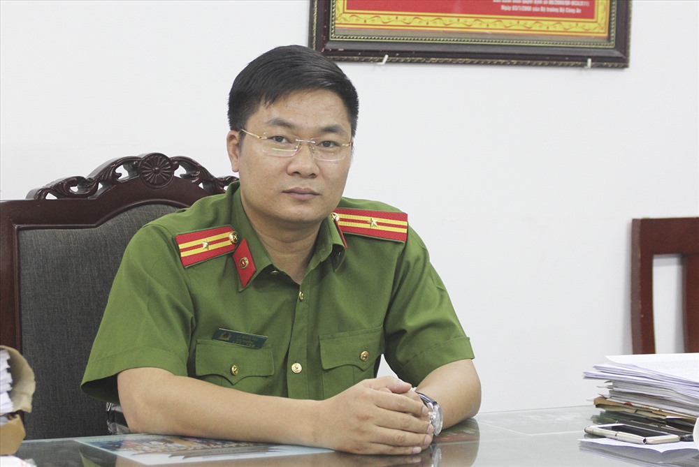 Thiếu tá Lê Minh Hải – Đội trưởng Đội điều tra trọng án, Phòng Cảnh sát hình sự - Công an thành phố Hà Nội. Ảnh Trần Vương