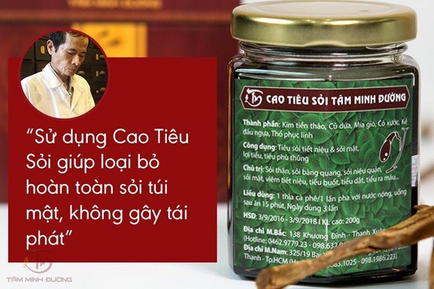 Cách chữa sỏi mật dứt điểm nhờ Cao Tiêu Sỏi Tâm Minh Đường
