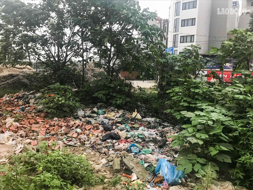 Rác không được xử lý, chất đầy quanh khu vực này.